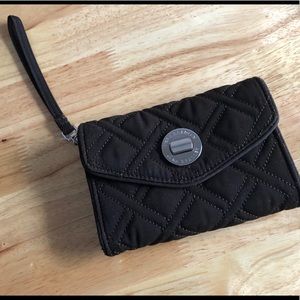 Vera Bradley wallet with carry strap